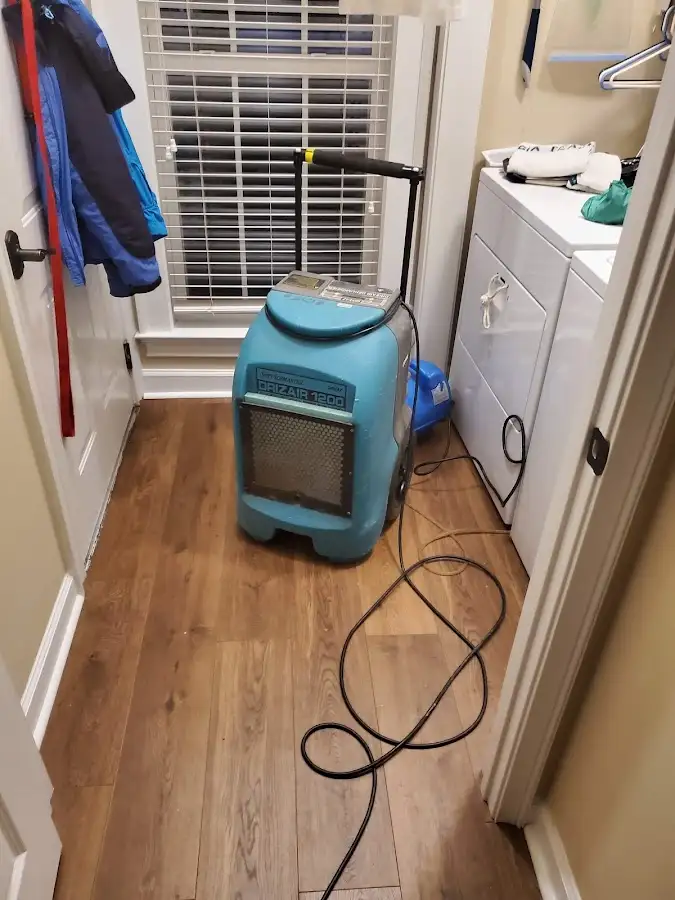 Commercial dehumidifier deployed for Flood Damage Cleanup in Concord